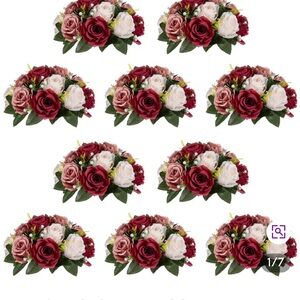 Set of 10 artificial flowers